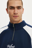 1/4 Zip Graphic Fleece, INDIGO / ATHLETIC MARLE / VALIENTE - example image 4