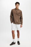 Linen Long Sleeve Shirt, ESPRESSO - alternate image 2