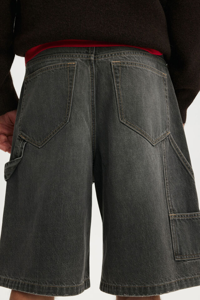 Super Baggy Jort, CARPENTER SMOKEY WASHED GREY