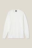 Camiseta - Textured Long Sleeve Tshirt, WHITE WAFFLE - vista alternativa 5