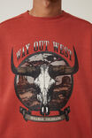 Box Fit Graphic Crew Sweater, BRUSCHETTA RED / OUT WEST - alternate image 4