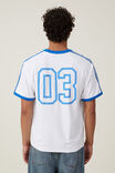 Soccer T-Shirt, WHITE/SKYDIVER BLUE - alternate image 3