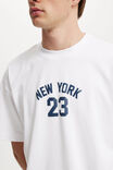 Box Fit College T-Shirt, WHITE/NEW YORK 23 NAVY - alternate image 4