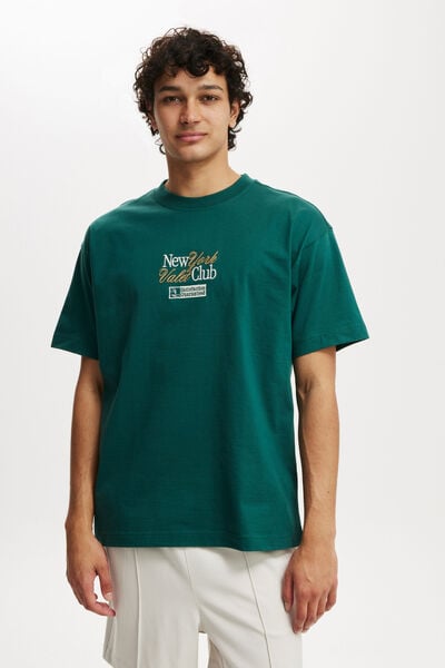 Box Fit Graphic T-Shirt, EVERGREEN/NY VALET CLUB