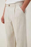 Linen Pleat Pant, OATMEAL - alternate image 2