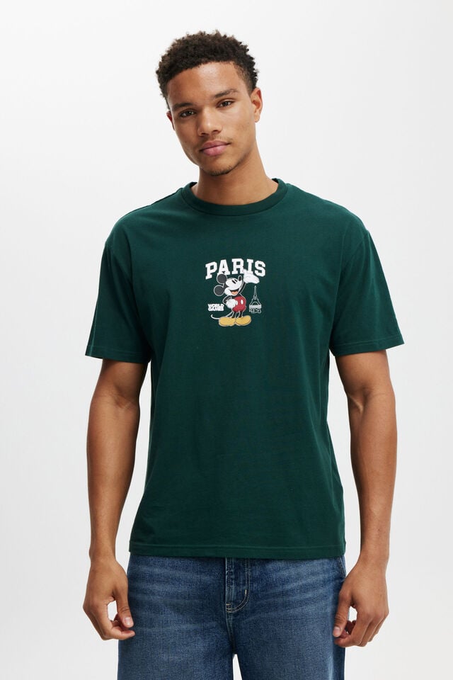 Disney Loose Fit T-Shirt, LCN DIS PINE NEEDLE GREEN / WORLD GAMES 94