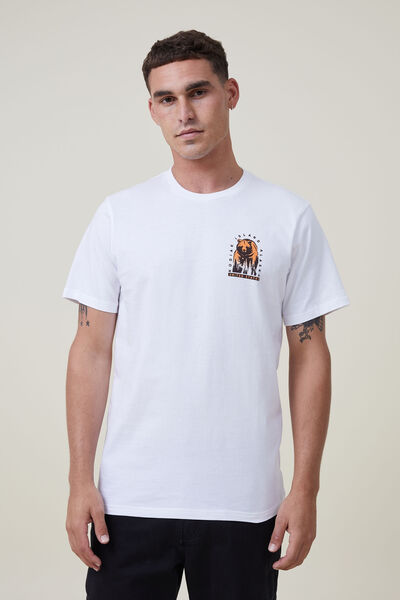 Tbar Art T-Shirt, WHITE/KODIAK ISLAND