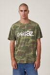 Gorillaz Loose Fit T-Shirt, LCN WMG CAMO/GORILLAZ - CAMO - alternate image 1