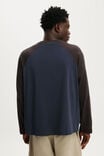 Everyday Fit Long Sleeve T-Shirt, TRUE NAVY/BITTER BROWN - example image 3