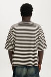 Cropped Fit T-Shirt, OAT / BITTER BROWN STRIPE - example image 3