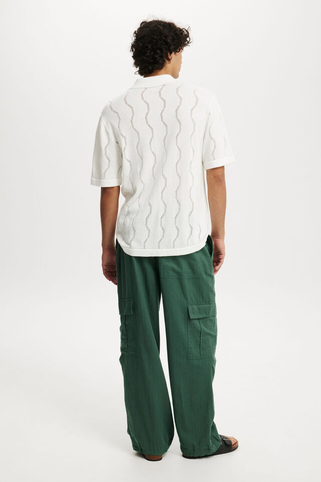 Baggy Resort Cargo Pant, TREKKING GREEN HERRINGBONE