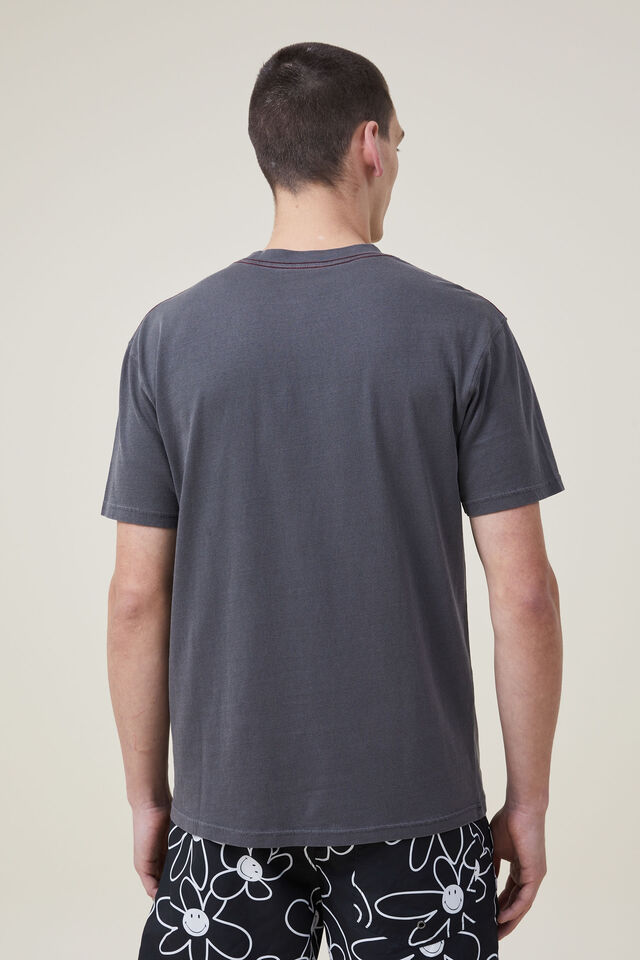 Smiley Loose Fit T-Shirt, LCN SMI BLACK/FEELIN FINE
