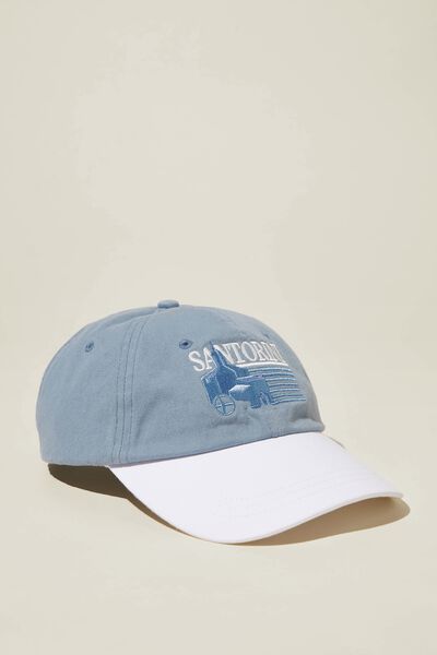 Strap Back Dad Hat, CITADEL/WHITE/SANTORINI