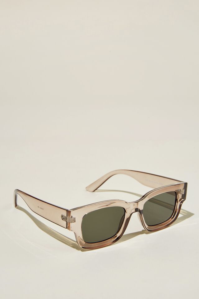 Short - The Relax Sunglasses, COLA CRYSTAL/DARK GREEN