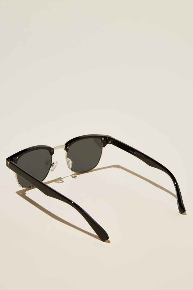 Óculos de Sol - Leopold Sunglasses, BLACK SILVER SMOKE