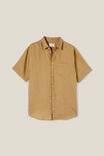 Linen Short Sleeve Shirt, TAUPE - alternate image 5