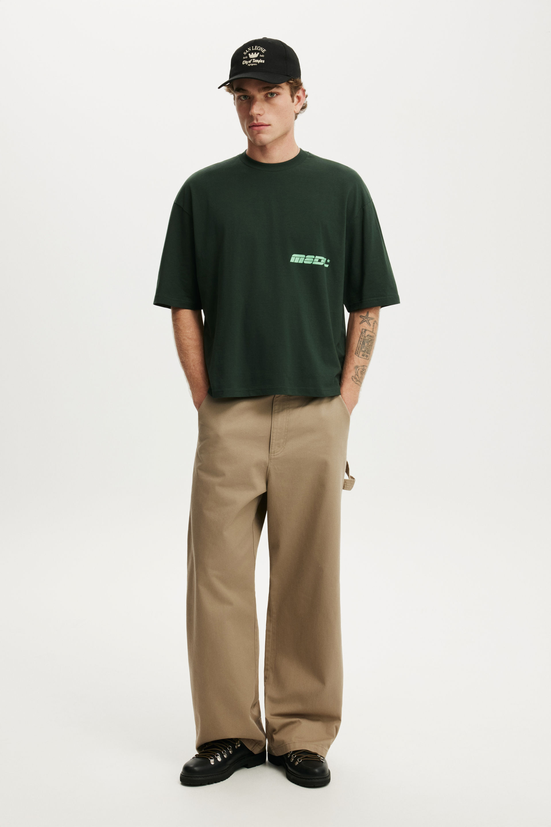 Cropped Fit Graphic T-Shirt