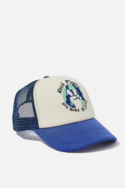 Trucker Hat, INDIGO / IVORY / GOOD PLANETS