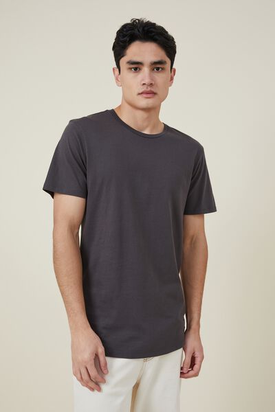 Organic Longline T-Shirt, FADED SLATE