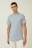 Organic Longline T-Shirt, BLUE HAZE - alternate image 1