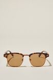 Óculos de Sol - Leopold Polarized Sunglasses, DARK BROWN TORT / BRASS / BROWN - vista alternativa 1