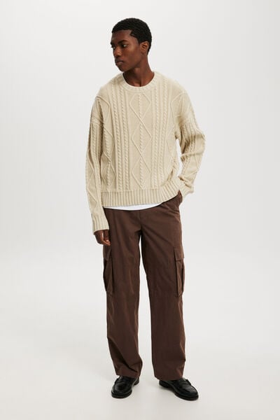 Baggy Cargo Pant, CHOCOLATE