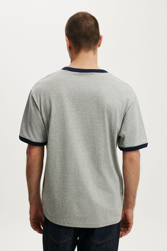 Everyday Fit T-Shirt, GREY MARLE / VINTAGE NAVY RINGER