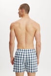 Stretch Boxer Short, OFF WHITE/BLUE CHECK - alternate image 2