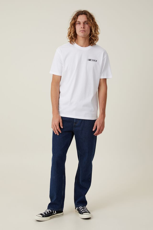 Nascar Loose Fit T-Shirt, LCN NCR WHITE/ORIGINAL LOGO