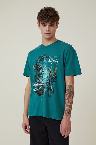 Premium Loose Fit Art T-Shirt, EMERALD/EVERGLADES