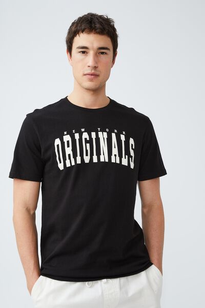 Tbar Sport T-Shirt, BLACK/NY ORIGINALS