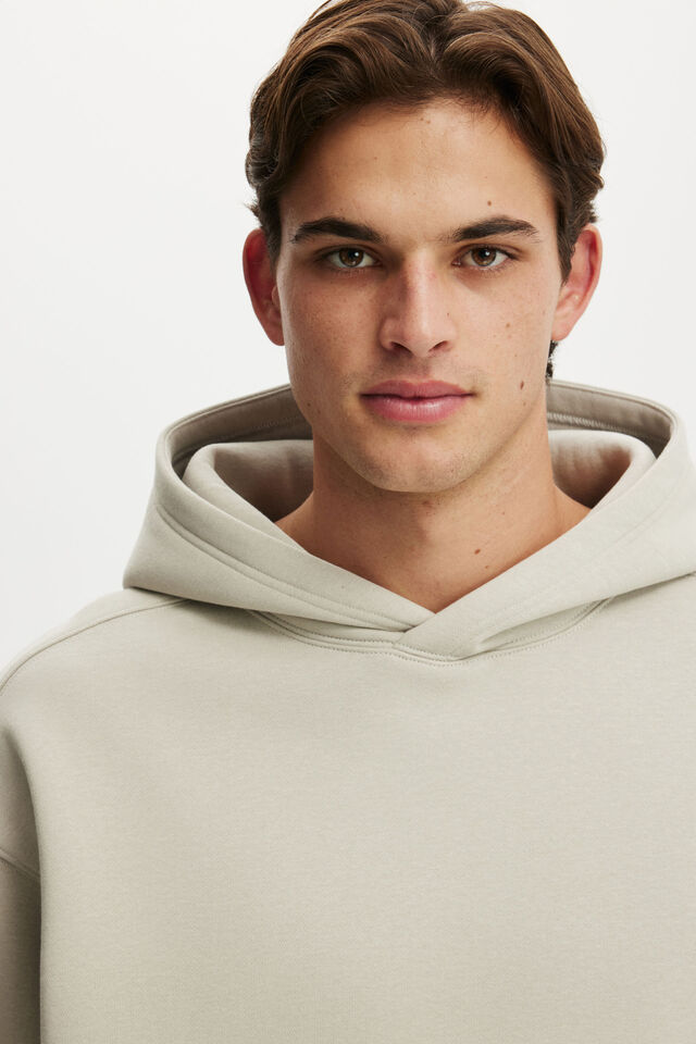 Box Fit Hoodie, STONE