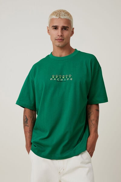 Box Fit Graphic T-Shirt, SHOCK GREEN / SPIRIT MACHINE