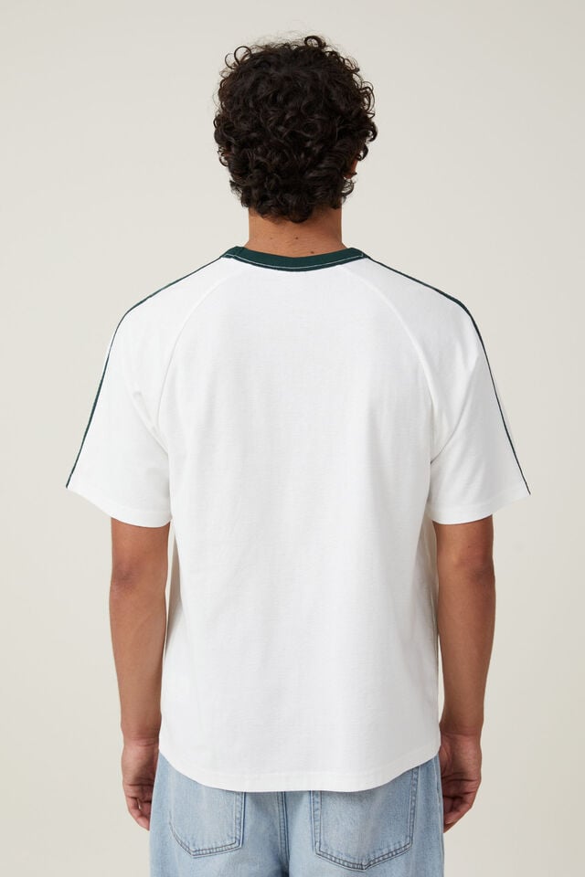 Soccer T-Shirt, VINTAGE WHITE/PINENEEDLE GREEN/PARIS ROSE