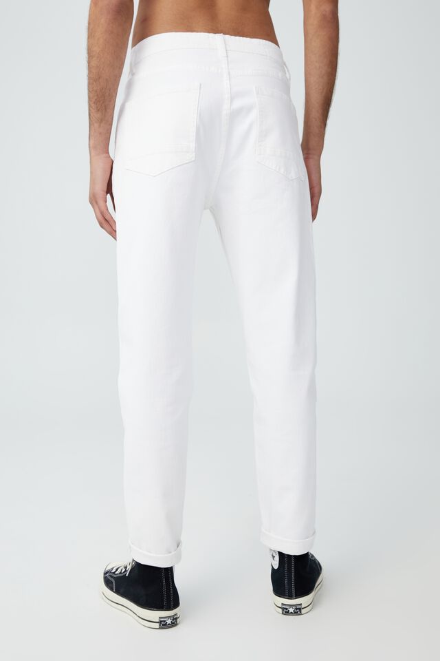 Relaxed Tapered Jean, WHITE