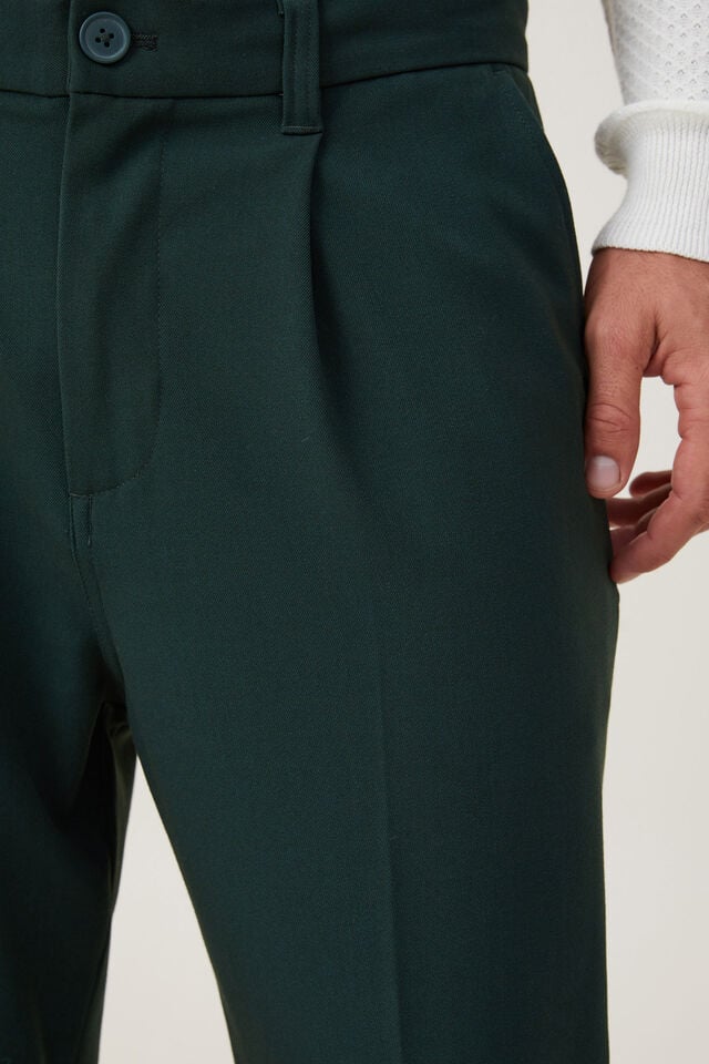 Relaxed Pleated Pant, DEEP TEAL