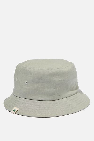 Hemp Bucket Hat, SEAFOAM