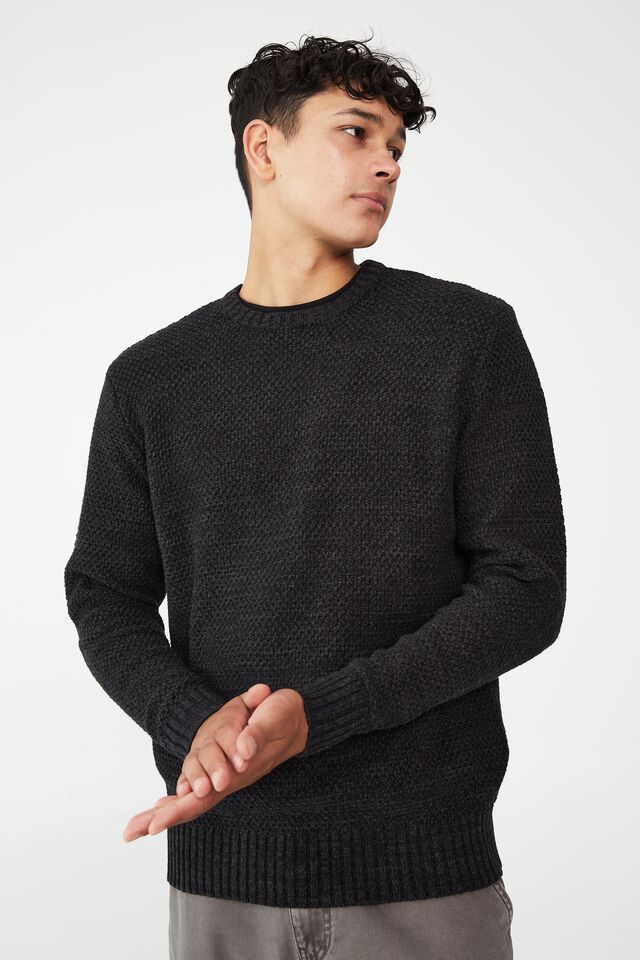 Crew Knit, TEXTURED CHARCOAL