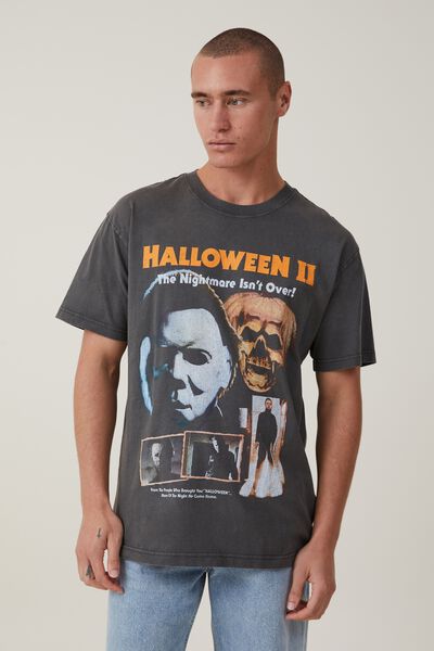Premium Loose Fit Movie And Tv T-Shirt, LCN MIR FADED SLATE/HALLOWEEN 2