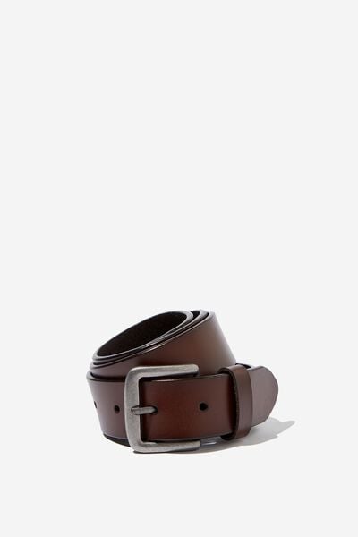 Leather Belt, BROWN