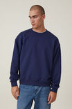 Box Fit Crew Sweater, INDIGO - alternate image 1