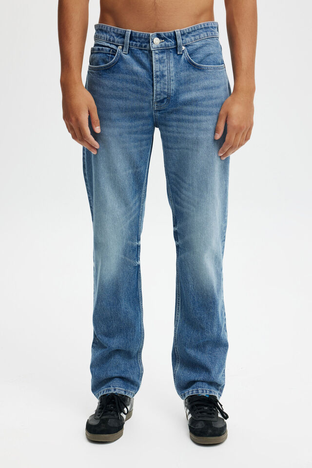 Calça - Regular Straight Jean, BURNIN BLUE
