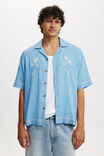 Cabana Short Sleeve Shirt, CORNFLOWER FLORAL - alternate image 1