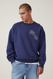 Box Fit College Crew Sweater, INDIGO / NYLA - alternate image 1