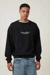 Box Fit Graphic Crew Sweater, BLACK / AVENUE STUDIOS - alternate image 1