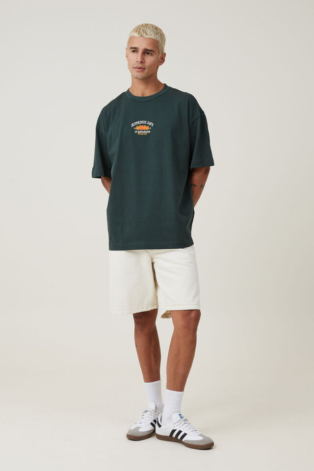 Box Fit Graphic T-Shirt, PINENEEDLE GREEN/PARADISE