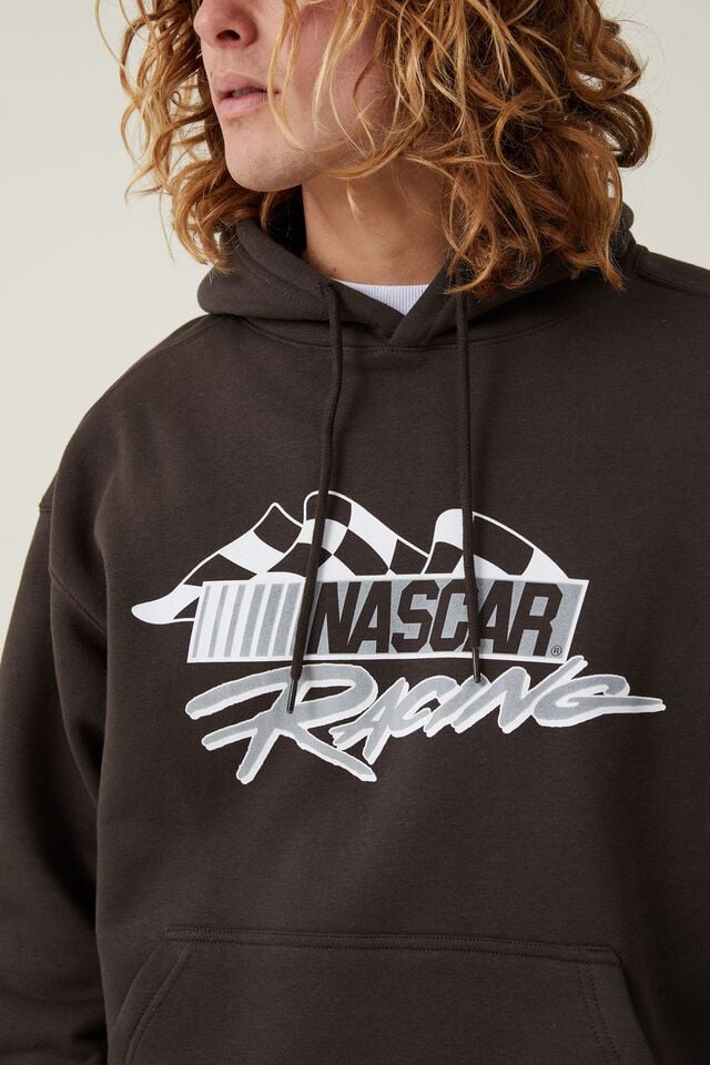 Nascar Oversized Hoodie, LCN NAS WASHED BLACK/NASCAR - RACING