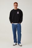 Box Fit Graphic Crew Sweater, BLACK / 8 TROPHY SERIES - alternate image 2