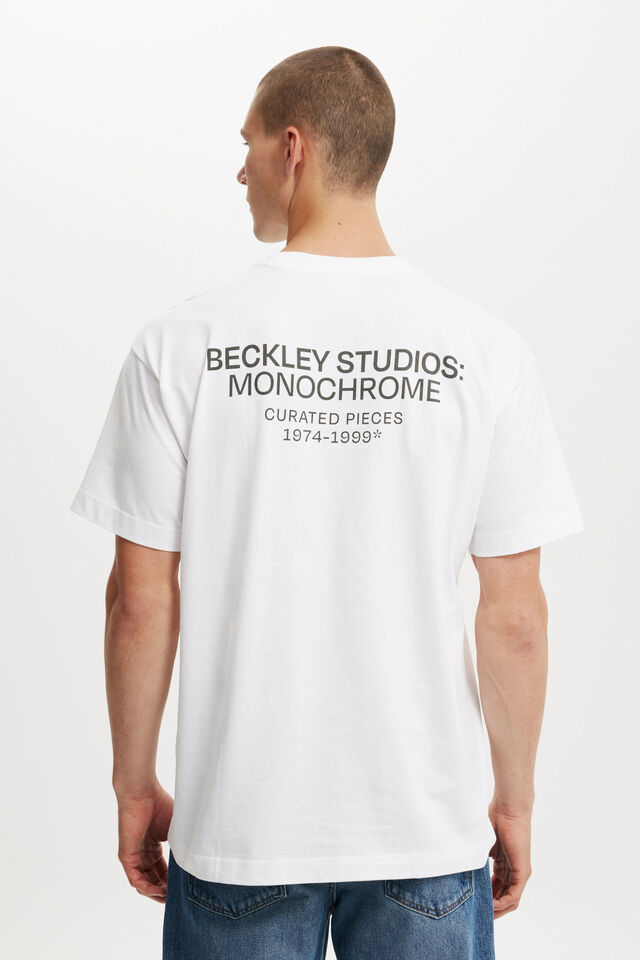 Box Fit Easy T-Shirt, WHITE/BECKLEY MONOCHROME CURATED