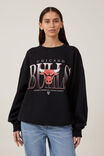 Nba Oversized Sweater, LCN NBA BLACK / BULLS - FADE - alternate image 2